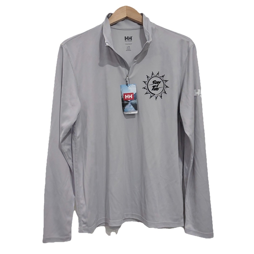 Helly Hansen HH Tech 1/2 Zip 2.0 Mens Lightweight Pullover Grey Graphic L